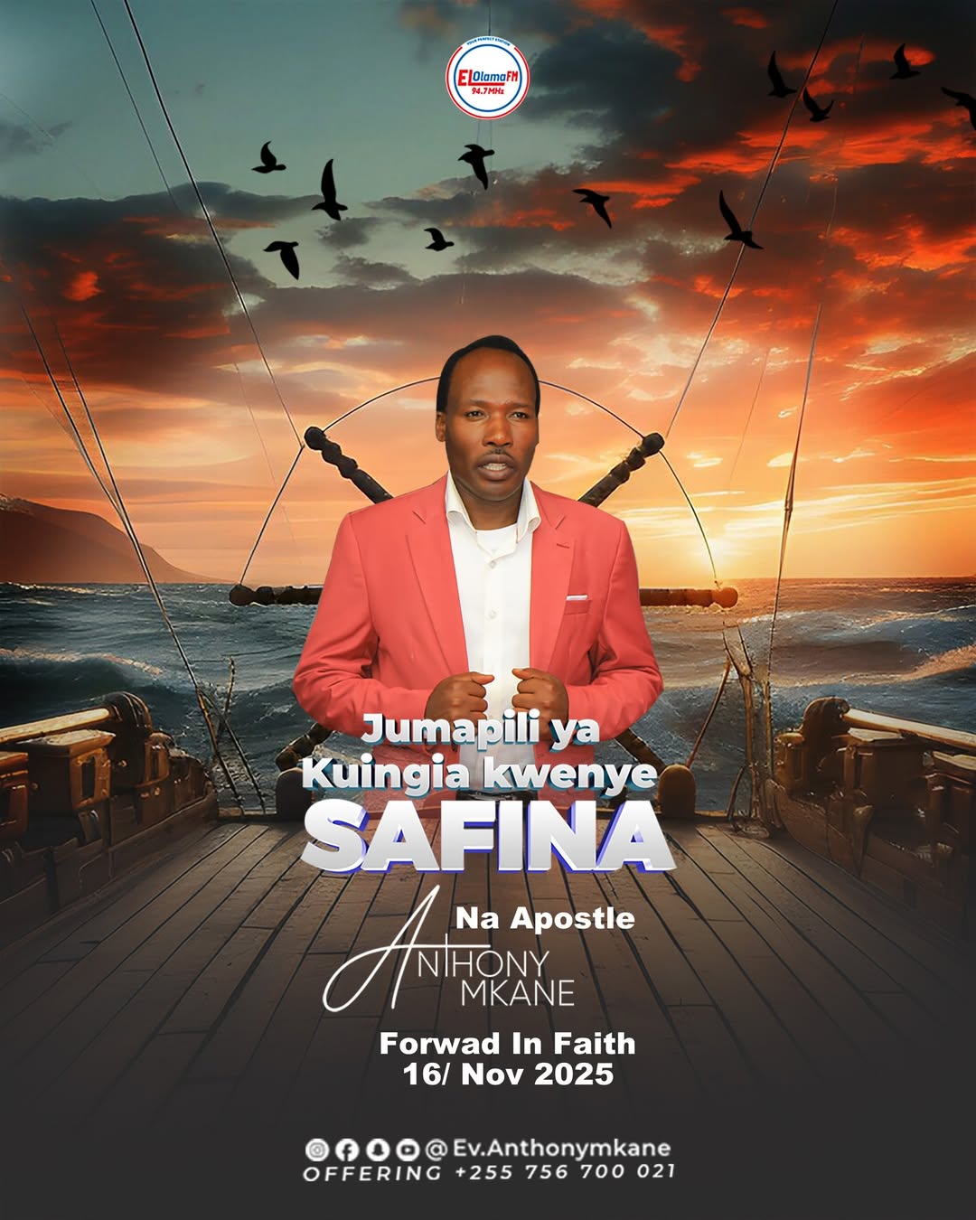 JUMAPILI YA KUINGIA KWENYE SAFINA